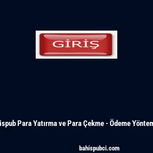 Bahispub Para Yatırma ve Para &Ccedil;ekme - &Ouml;deme Y&ouml;ntemleri